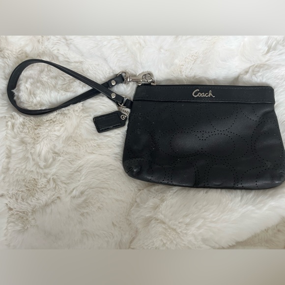 Black Coach Wristlet - Picture 1 of 2
